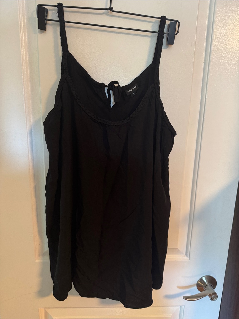 torrid Black Braided-Trim Tank Camisole